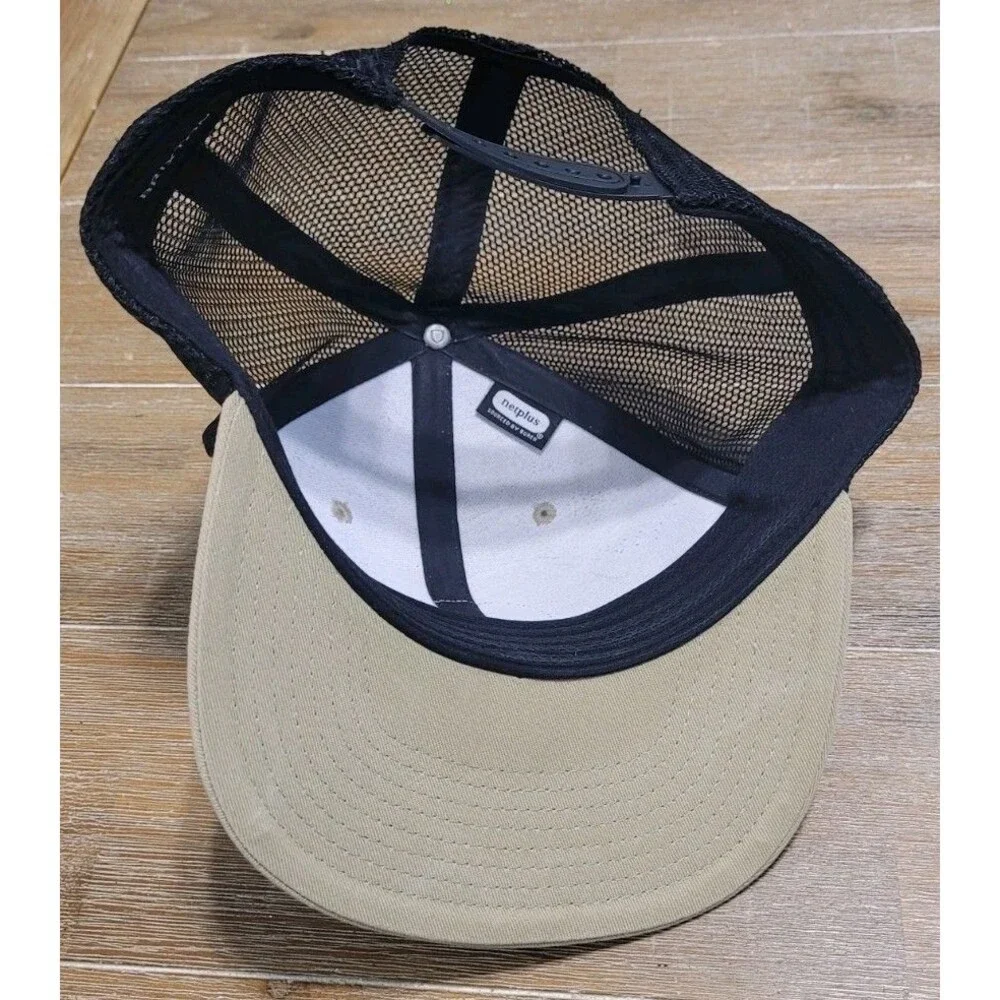Brixton Two-Tone Tan and Black Mesh Patch Trucker Hat